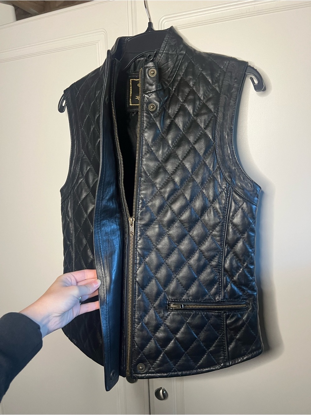 Vintage Casa Piel Quilted Lambskin Leather Vest - Picture 5 of 13
